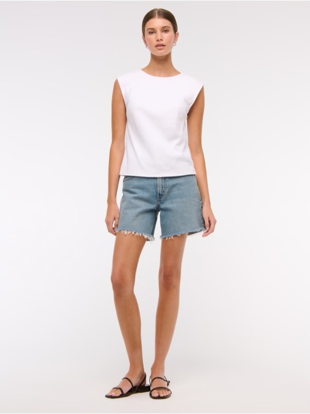 NWT ABERCROMBIE HIGH RISE DAD SHORT 34/18 - Picture 9 of 10
